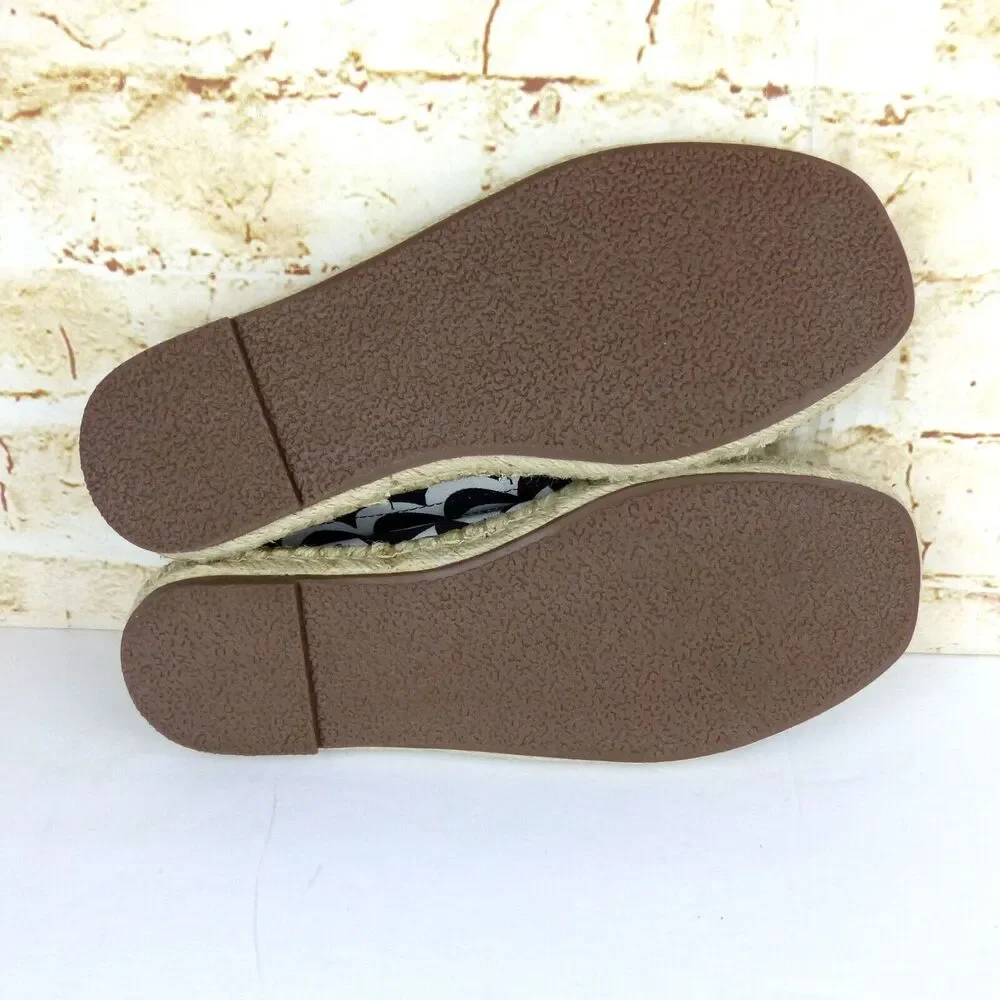 Marimekko x Uniqlo Espadrille Shoes Size S 5-5.5 White Black Laine Wave Slip On